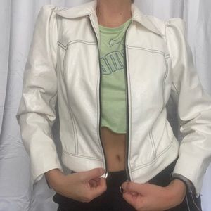 White leather jacket NWT urban outfitters